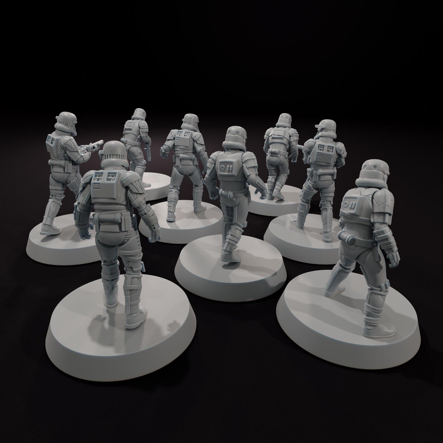 Zombie Dusk Troopers - SkullForge Studios - Tabletop Miniatures for Sci-Fi Galactic Battles - High Quality 3D Printed Minis