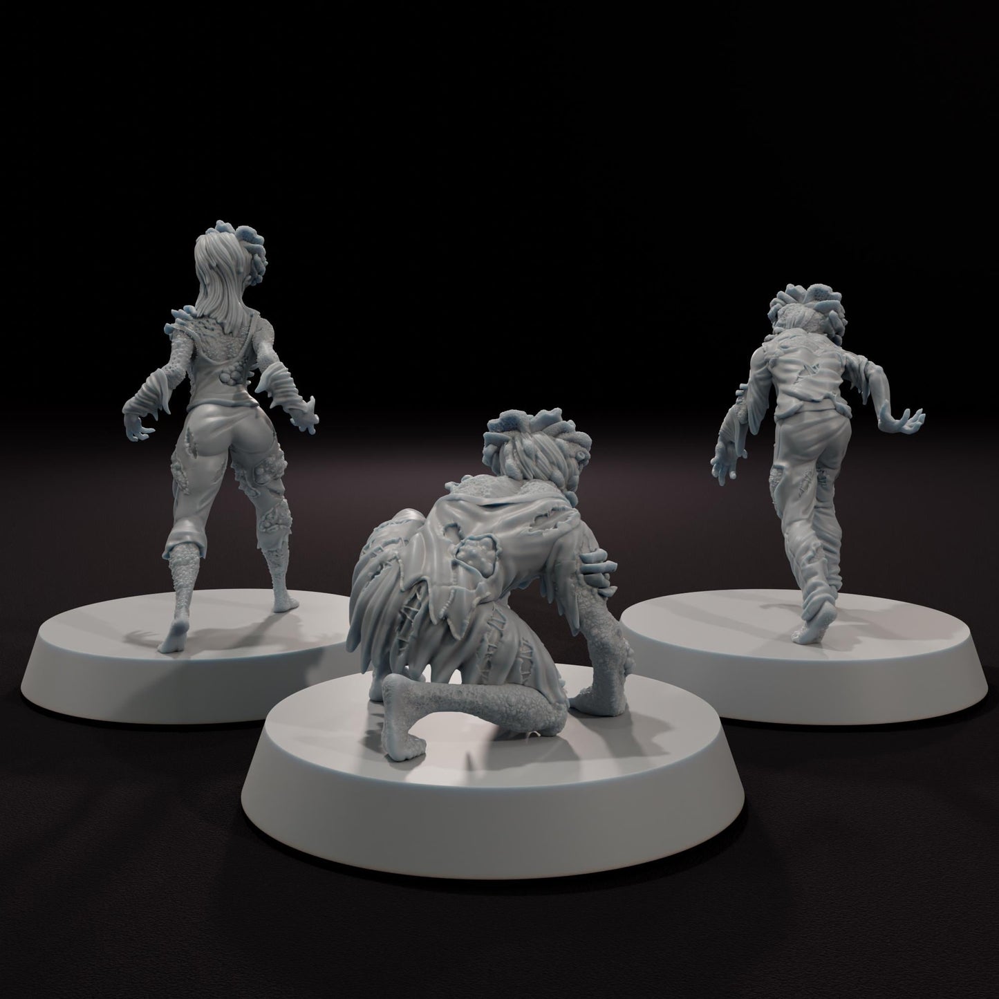 Infected Clickers Enemy Pack - Aftermath Studios - Post-Apocalyptic 3D Printed Resin Figures for STALKER, Fallout, Zona Alfa