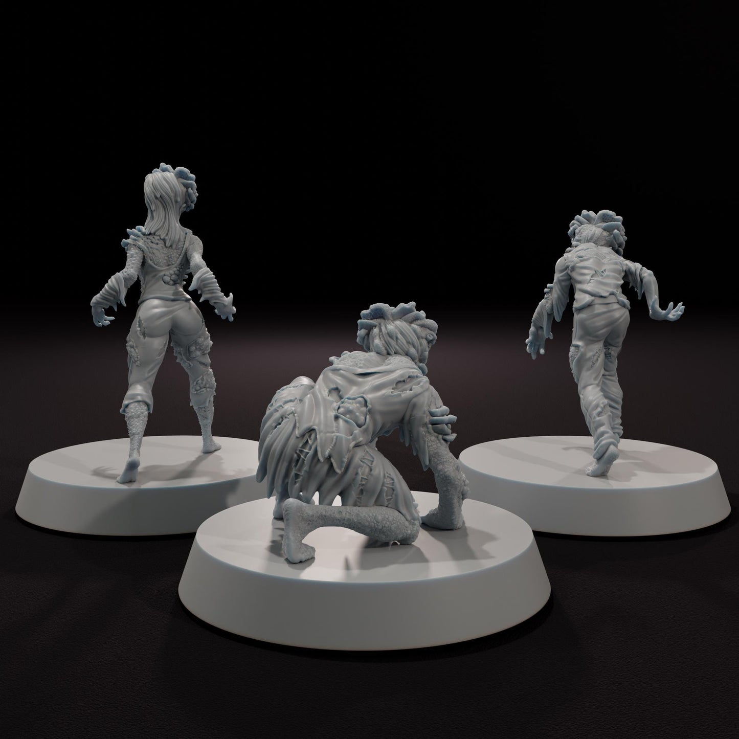 Infected Clickers Resin Miniatures: Post-Apocalyptic Tabletop Gaming