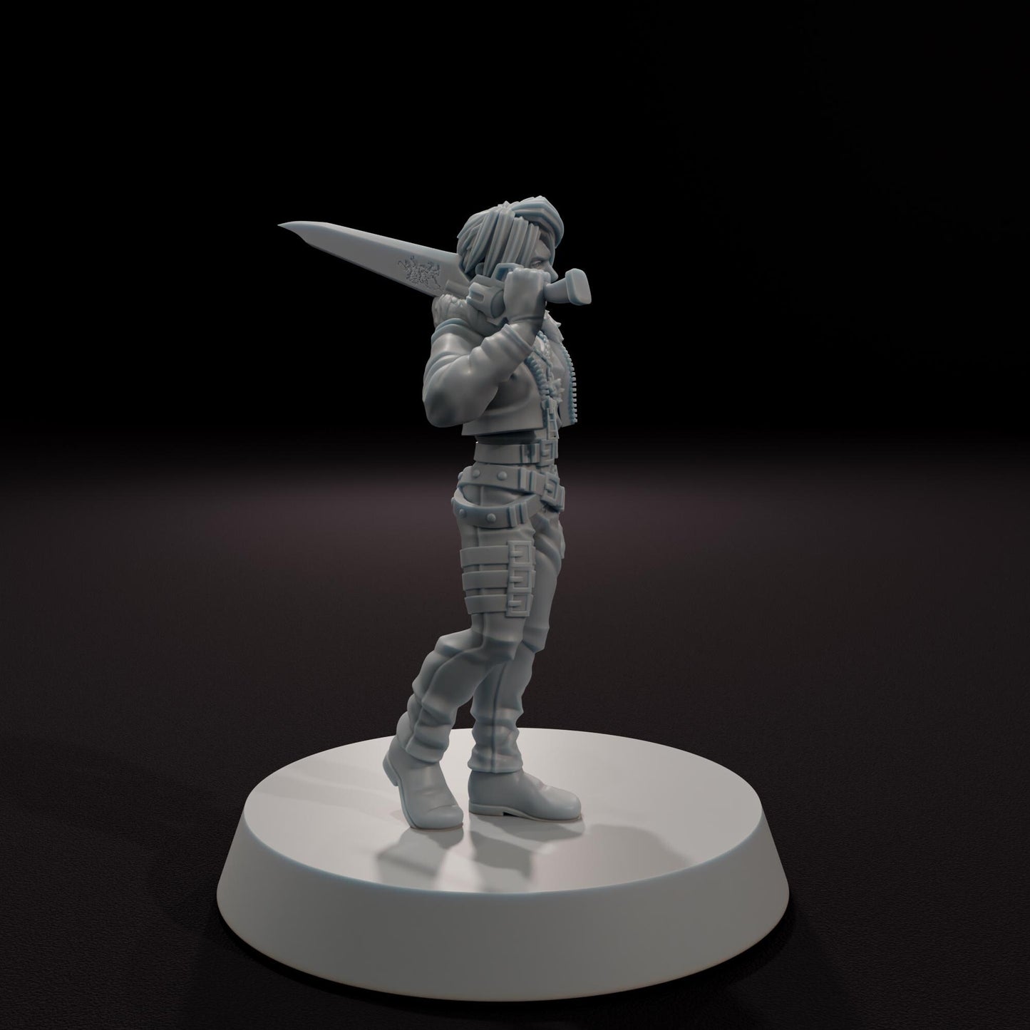 The Lionhearted Warrior - 32mm Scale Fantasy Tabletop RPG Miniature