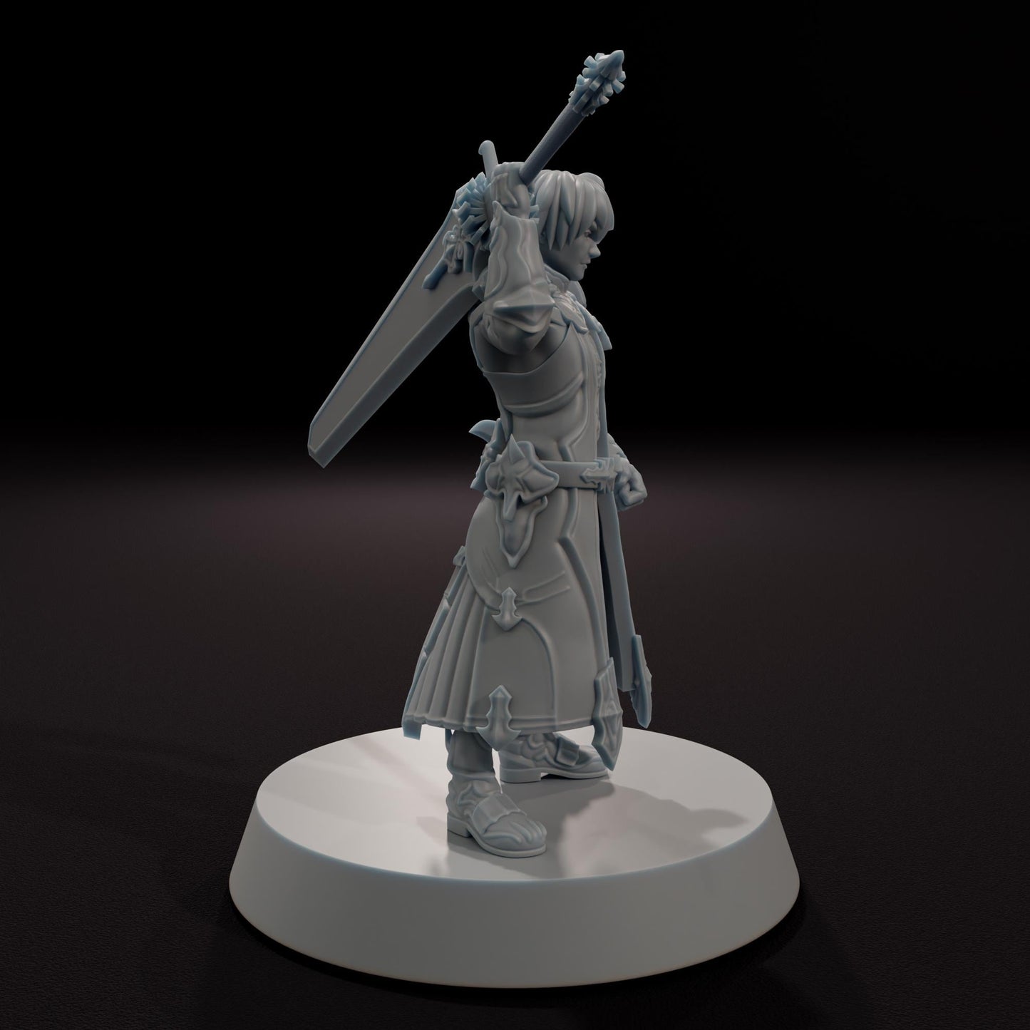 The Warrior of Darkness - 32mm Scale Fantasy Tabletop RPG Miniature