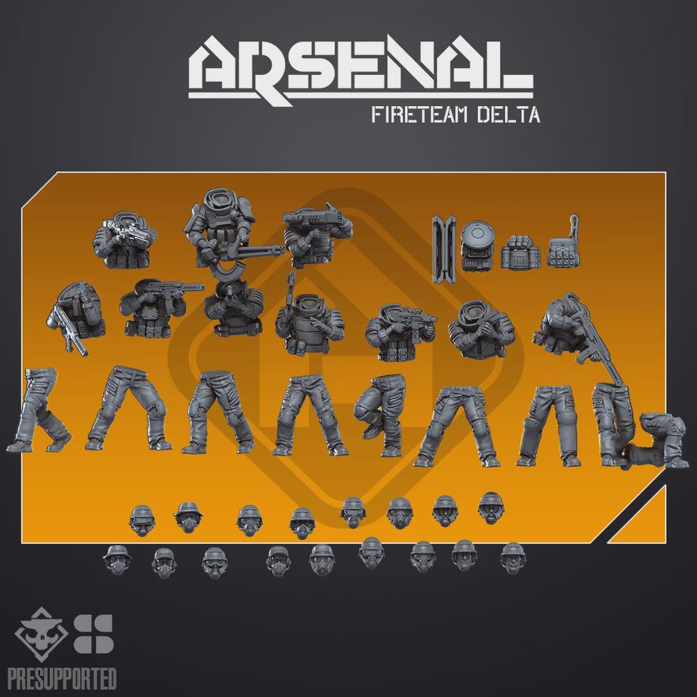 Arsenal Fireteam Delta Modular Kit - SkullForge Studios - Sci-Fi Tabletop Miniatures