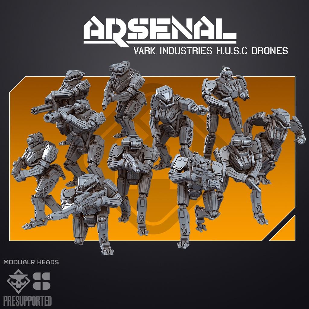 Arsenal Vark H.US.C Drones - SkullForge Studios - Sci-Fi Tabletop Miniatures