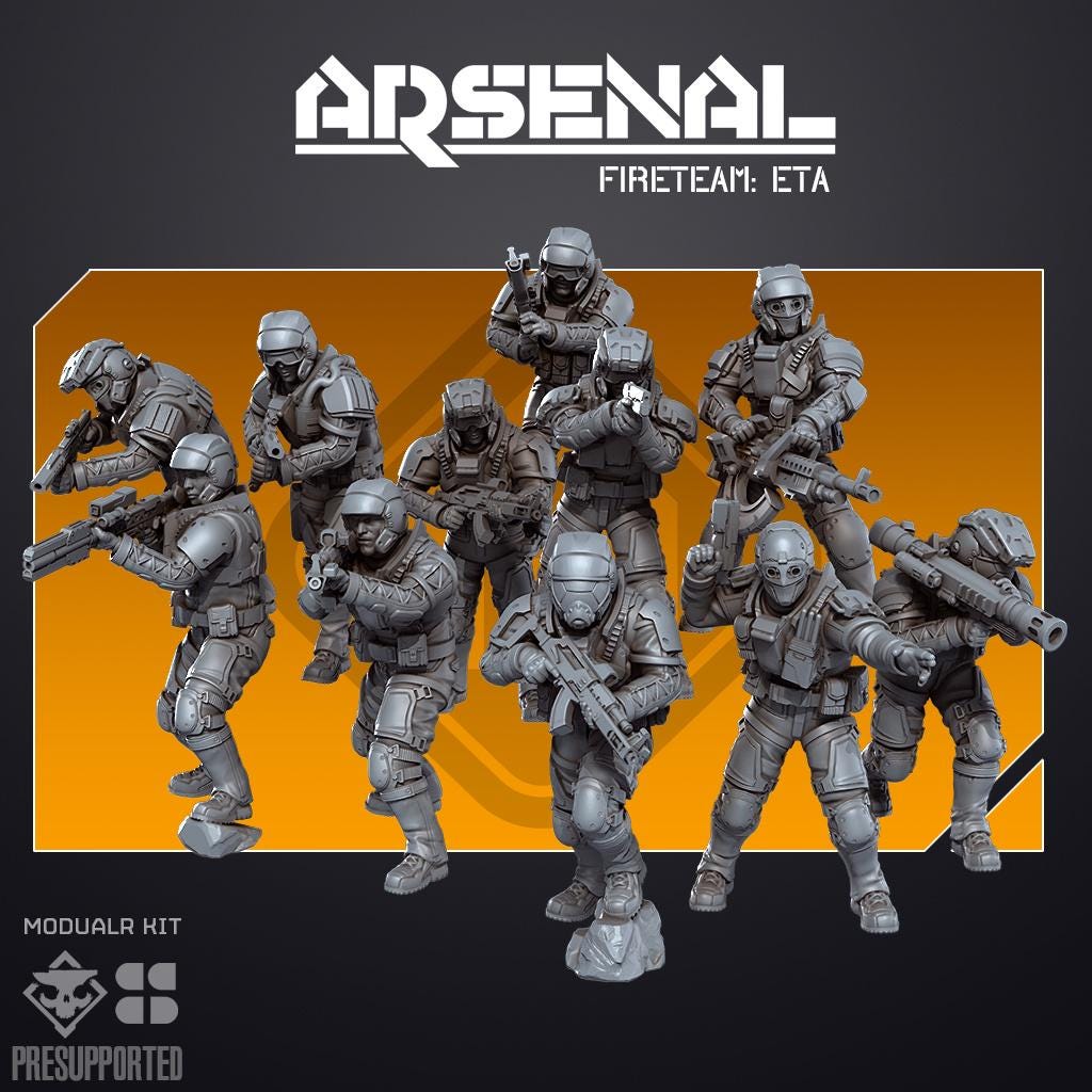 Arsenal Fireteam ETA - SkullForge Studios - Sci-Fi Tabletop Miniatures