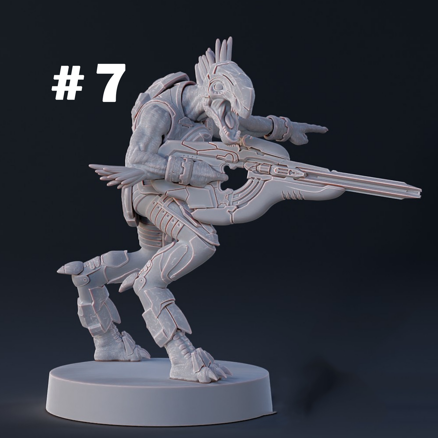Halo Covenant Jackal Miniatures 1:48 Scale Miniatures for Tabletop- Galactic Armory - Sci-Fi Wargaming Figures