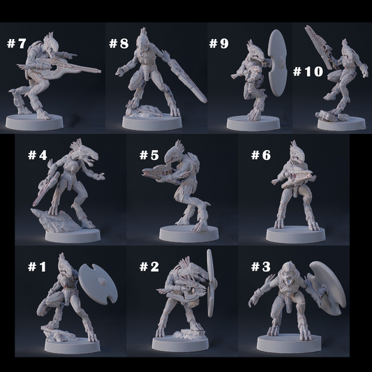 Halo Covenant Jackal Miniatures 1:48 Scale Miniatures for Tabletop- Galactic Armory - Sci-Fi Wargaming Figures