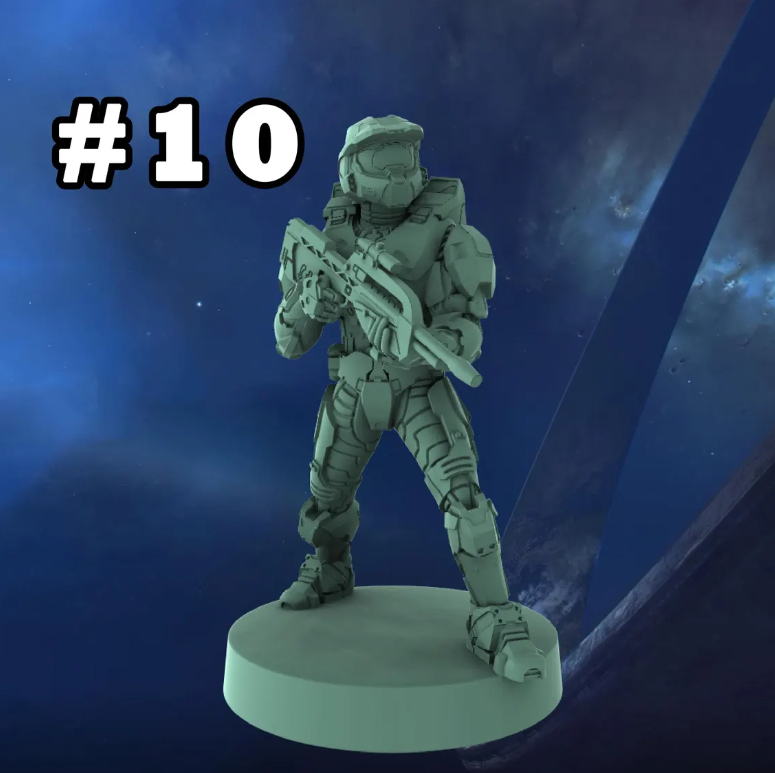 Halo Spartan Miniatures 1:48 Scale Miniatures for Flashpoint/Tabletop- Galactic Armory - Sci-Fi Wargaming Figures