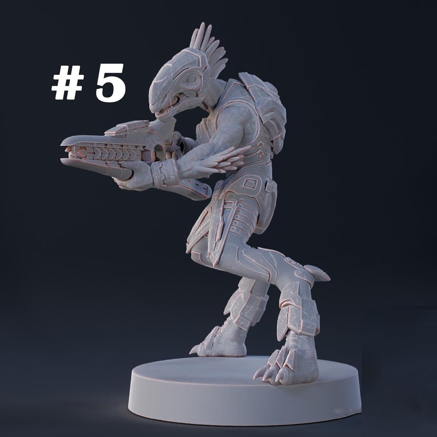 Halo Covenant Jackal Miniatures 1:48 Scale Miniatures for Tabletop- Galactic Armory - Sci-Fi Wargaming Figures