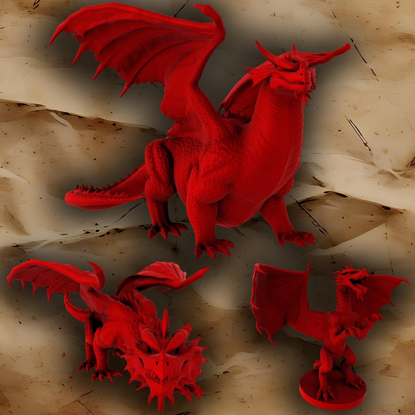 Red Dragon Miniatures for D&D/Pathfinder/RPG Gaming - 28mm Scale - mz4250- Fantasy Roleplaying Figures