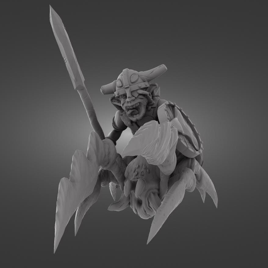 Goblin Spider Riders - Skarrtrench - 28/32mm Resin Miniatures