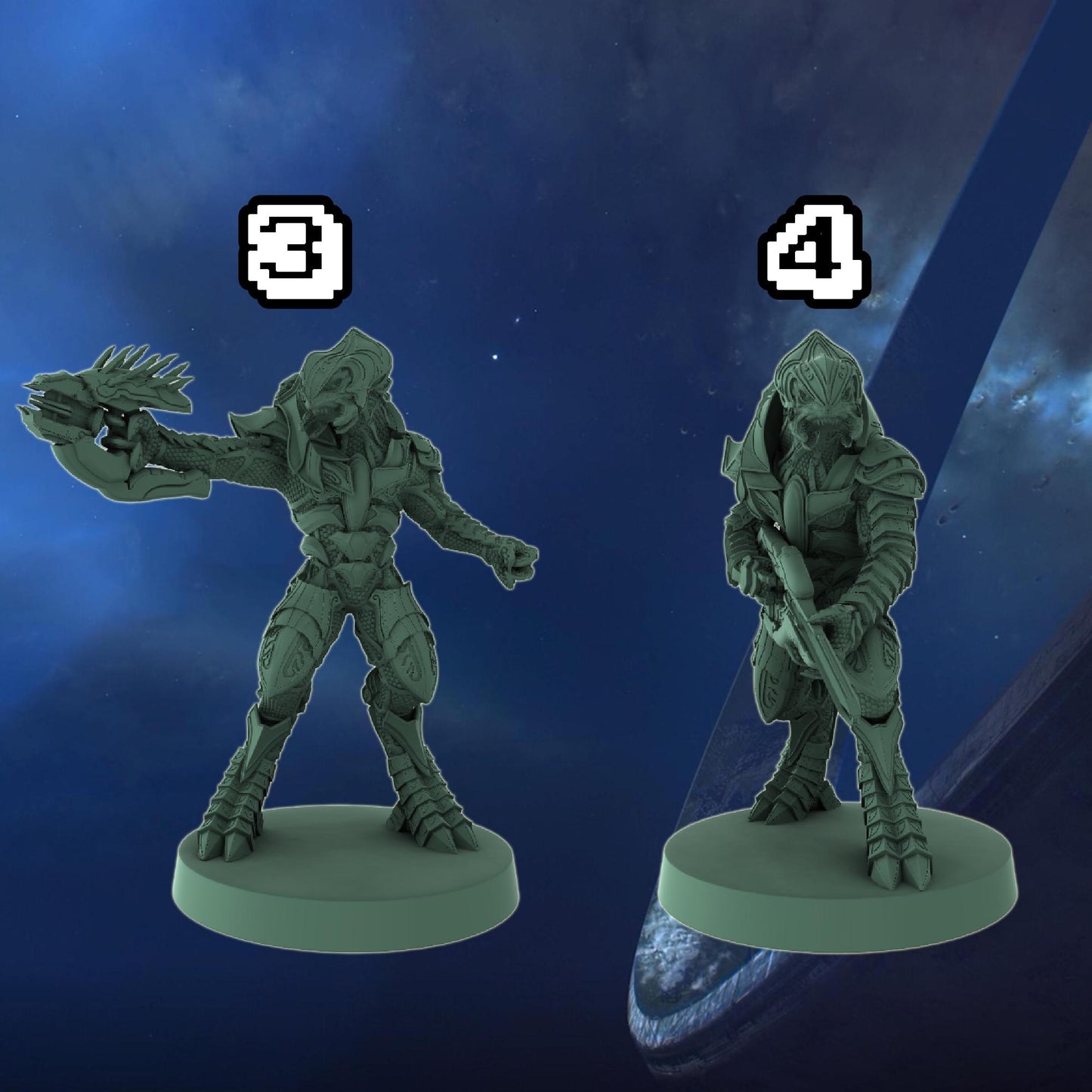 Halo Elite Arbiter Covenant Miniatures 1:48 Scale Miniatures for Flashpoint and Tabletop- Galactic Armory - Sci-Fi Wargaming Figures
