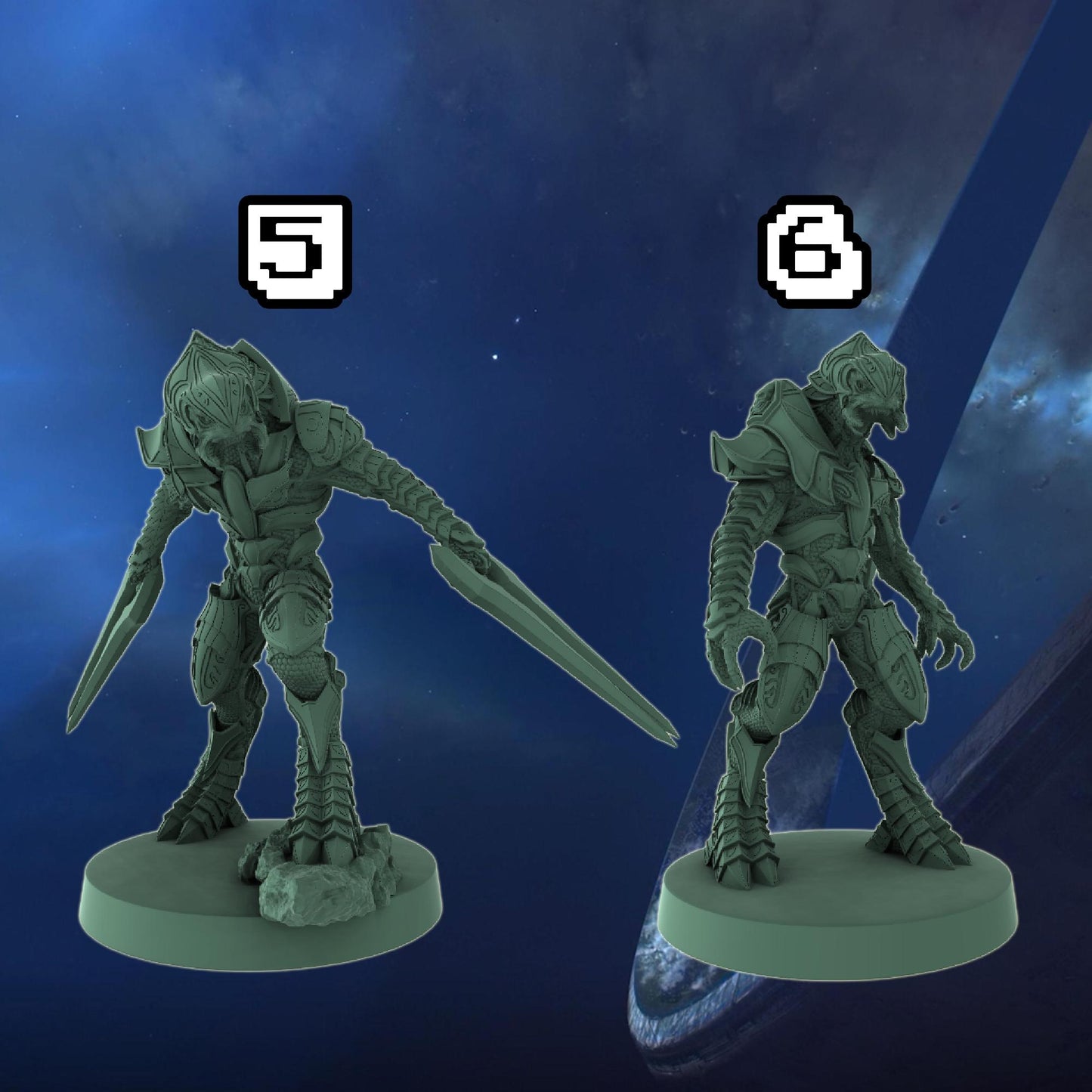 Halo Elite Arbiter Covenant Miniatures 1:48 Scale Miniatures for Flashpoint and Tabletop- Galactic Armory - Sci-Fi Wargaming Figures