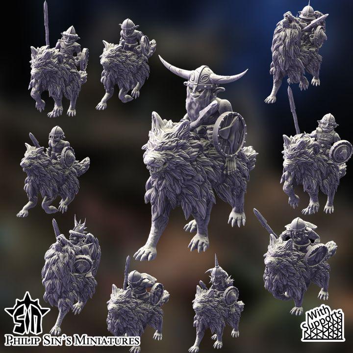 Goblin Wolf Riders - Skarrtrench - 28/32mm Resin Miniatures