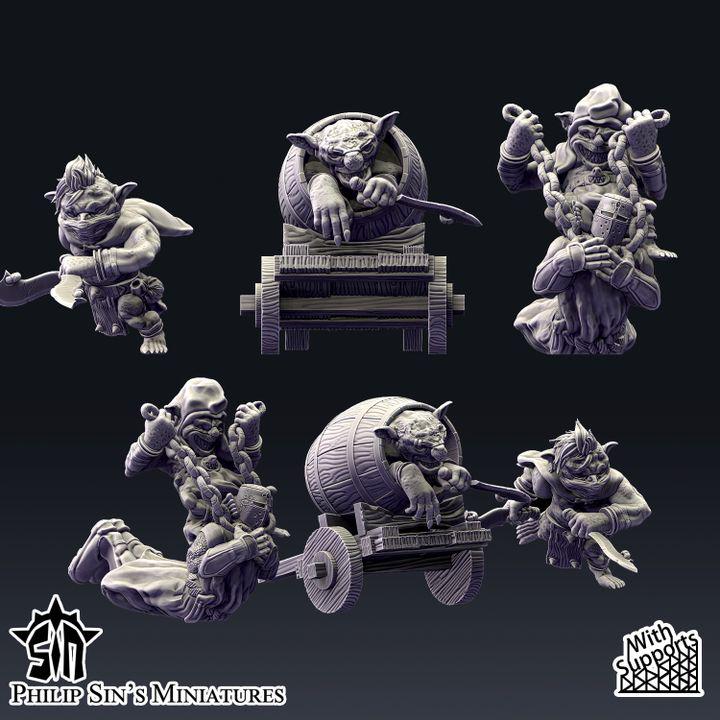 Nasty Goblin Assassins for Fantasy Tabletop/RPG Gaming - 28/32mm Scale - Skarrtrench - SinsMiniatures- Fantasy Wargaming Miniatures