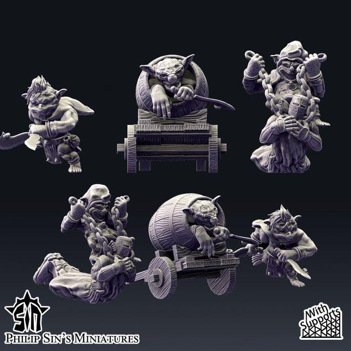 Nasty Goblin Assassins - Skarrtrench - 28/32mm Resin Miniatures