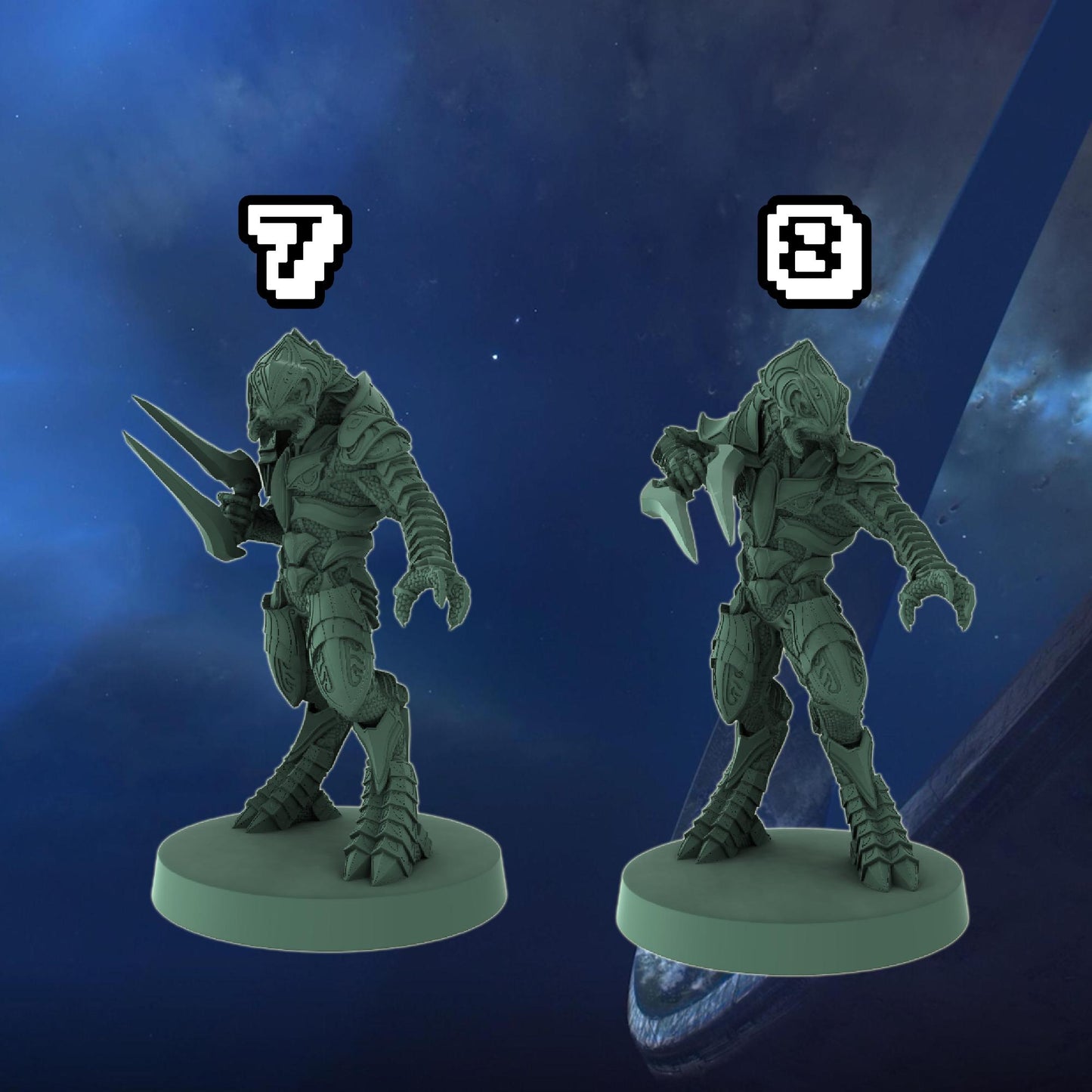 Halo Elite Arbiter Covenant Miniatures 1:48 Scale Miniatures for Flashpoint and Tabletop- Galactic Armory - Sci-Fi Wargaming Figures