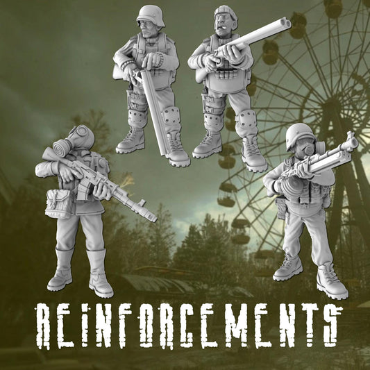 Zone Reinforcements - Tales from the Radiation Zone - Post Apocalyptic 28mm/32mmMiniatures for Zona Alfa/Fallout/STALKER Tabletop Gaming