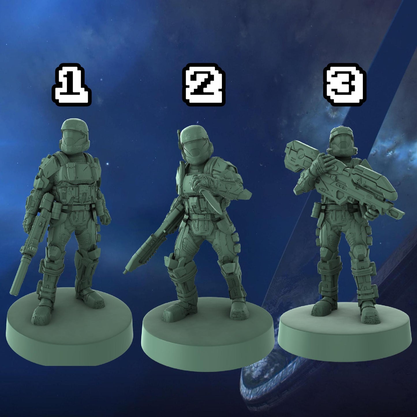 Halo ODST Helljumpers Miniatures 1:48 Scale Miniatures for Flashpoint and Tabletop- Galactic Armory - Sci-Fi Wargaming Figures