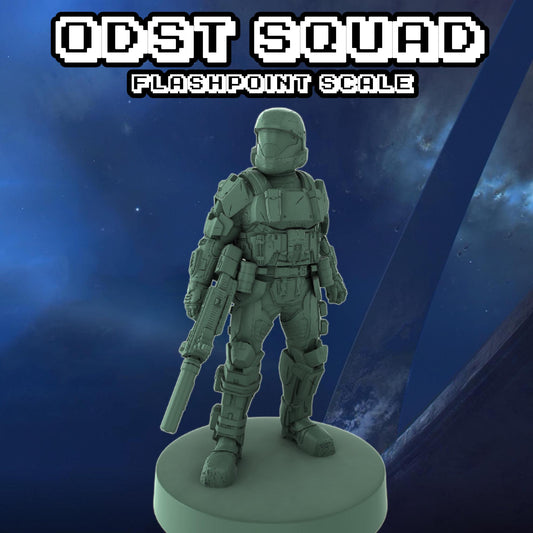 Halo ODST Helljumpers Miniatures 1:48 Scale Miniatures for Flashpoint and Tabletop- Galactic Armory - Sci-Fi Wargaming Figures