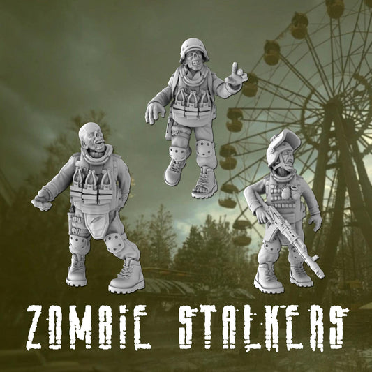 Zombified Stalkers - Tales from the Radiation Zone - Post Apocalyptic 28mm/32mmMiniatures for Zona Alfa/Fallout/STALKER Tabletop Gaming