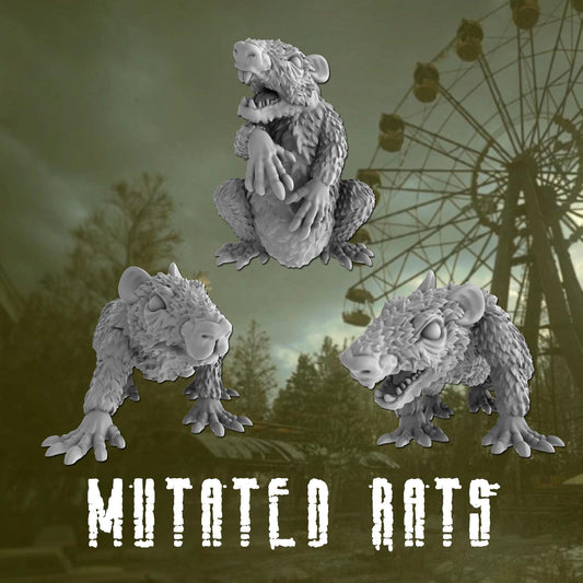 Mutated Rats - Tales from the Radiation Zone - Post Apocalyptic 28mm/32mmMiniatures for Zona Alfa/Fallout/STALKER Tabletop Gaming