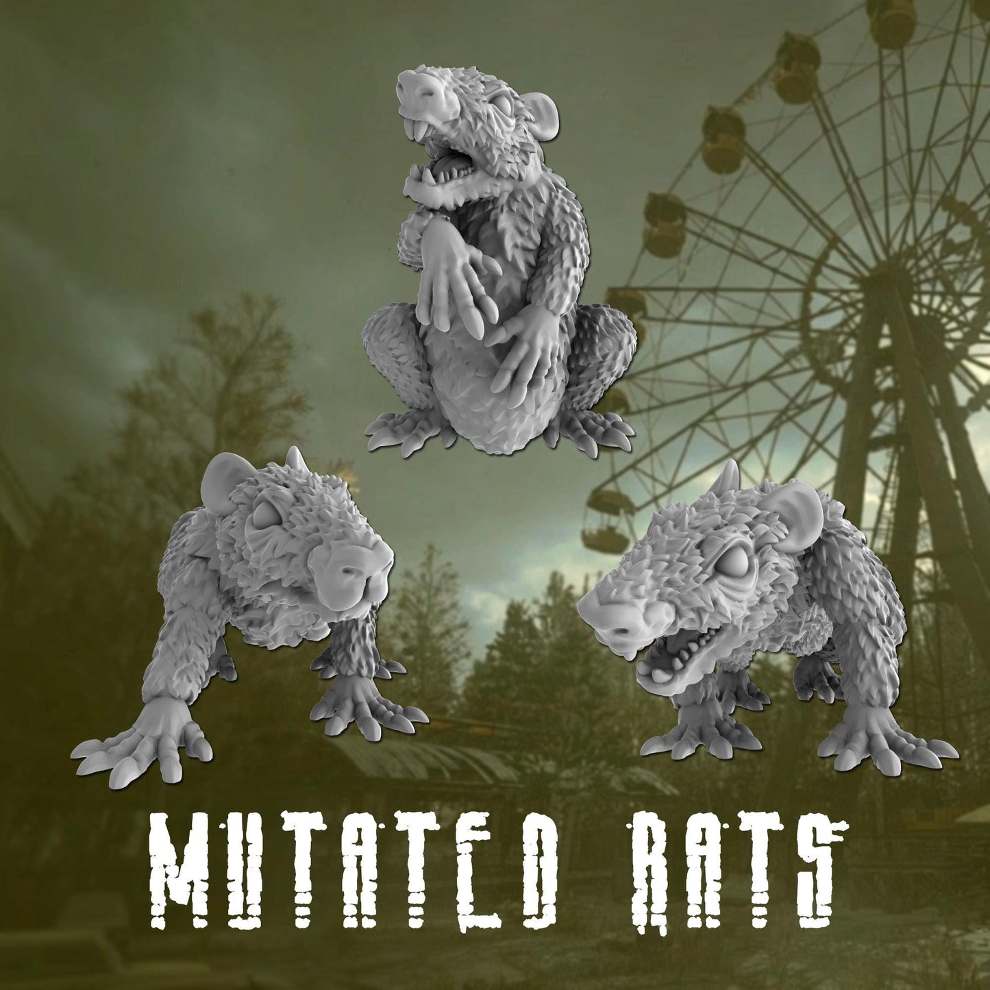 Mutated Rats - Tales from the Radiation Zone - Post Apocalyptic 28mm/32mm Miniatures