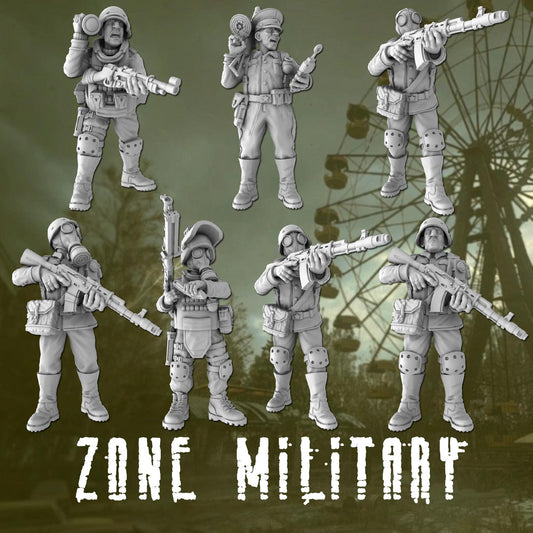 Zone Military Squad- Tales from the Radiation Zone - Post Apocalyptic 28mm/32mmMiniatures for Zona Alfa/Fallout/STALKER Tabletop Gaming