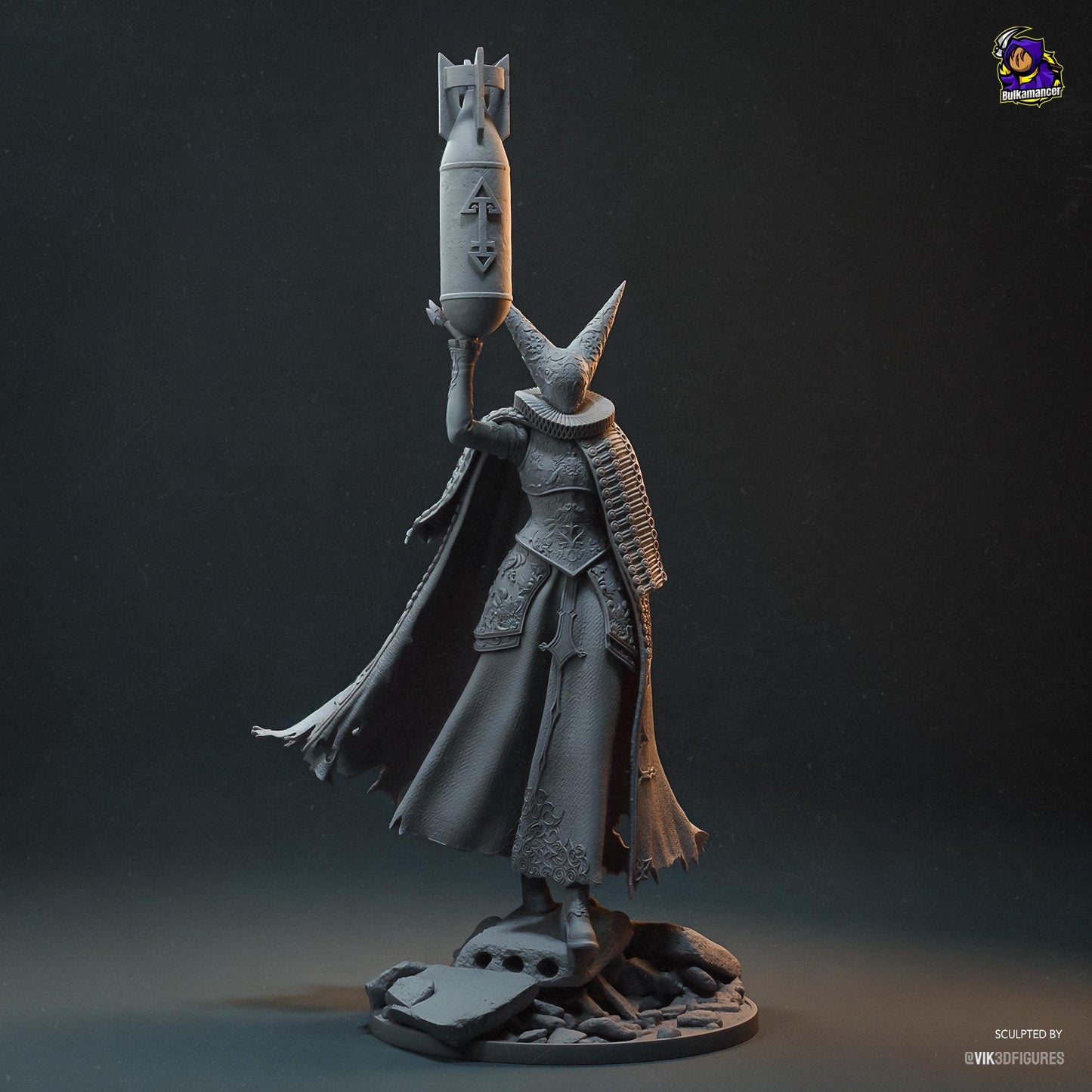 Trench Crusade Artillery Witch - 1/8 Scale Resin Statue - Bulkamancer Sculpts - Unpainted Kit