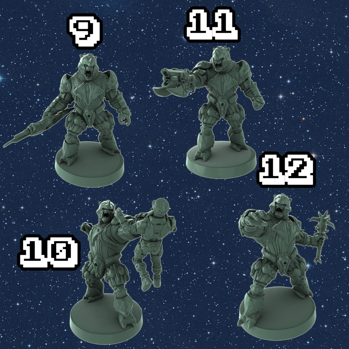 Brute Alien Miniatures – 1:48 Scale Resin Sci-Fi Wargaming Figures