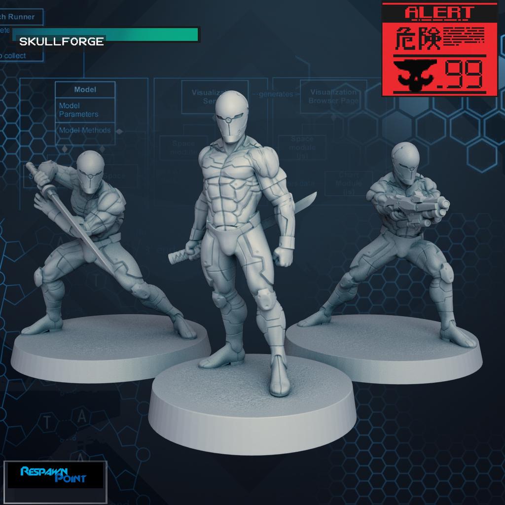 Gray Shinobi - SkullForge Studios - Tabletop Miniatures for Tactical Espionage Action