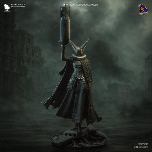 Trench Crusade Artillery Witch - 1/8 Scale Resin Statue - Bulkamancer Sculpts - Unpainted Kit