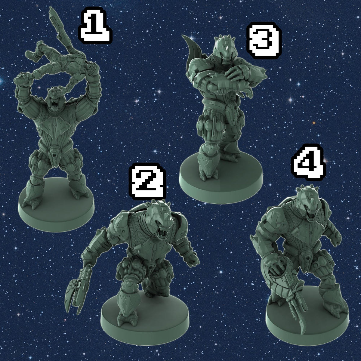 Brute Alien Miniatures – 1:48 Scale Resin Sci-Fi Wargaming Figures