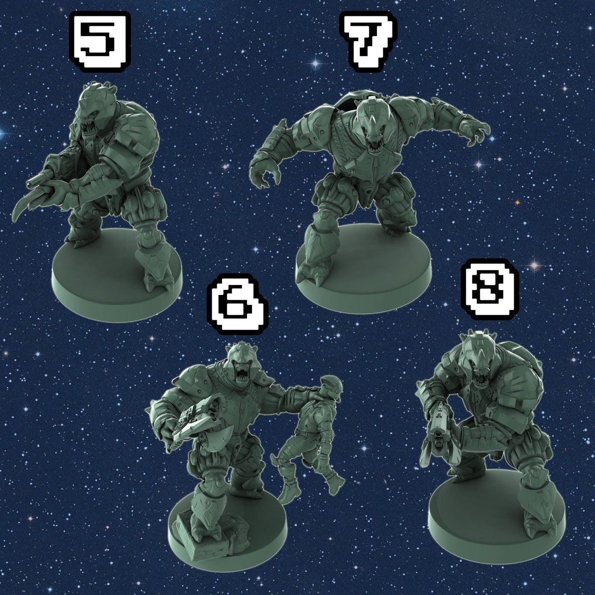 Brute Alien Miniatures – 1:48 Scale Resin Sci-Fi Wargaming Figures