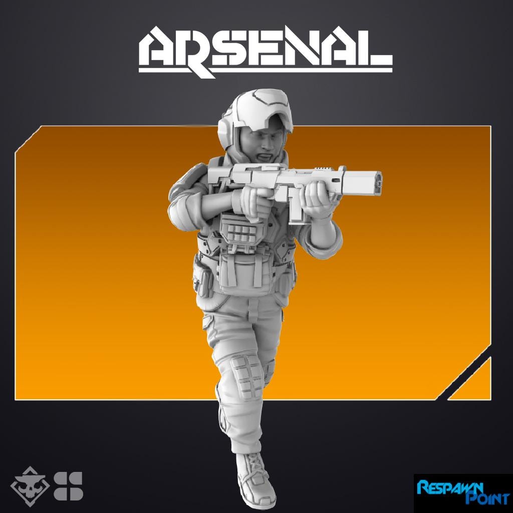 Arsenal: Fireteam Alpha - SkullForge Studios -  Tabletop Miniatures for Sci-Fi Combat - High Quality 3D Printed Minis - Unpainted