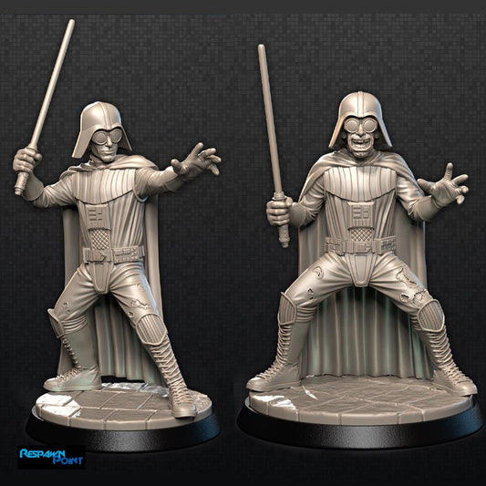 Dork Vader - Zombie-Con: The Walking Nerds - Tabletop Miniatures for Zombicide and Horror Games - High Quality 3D Printed Resin Minis