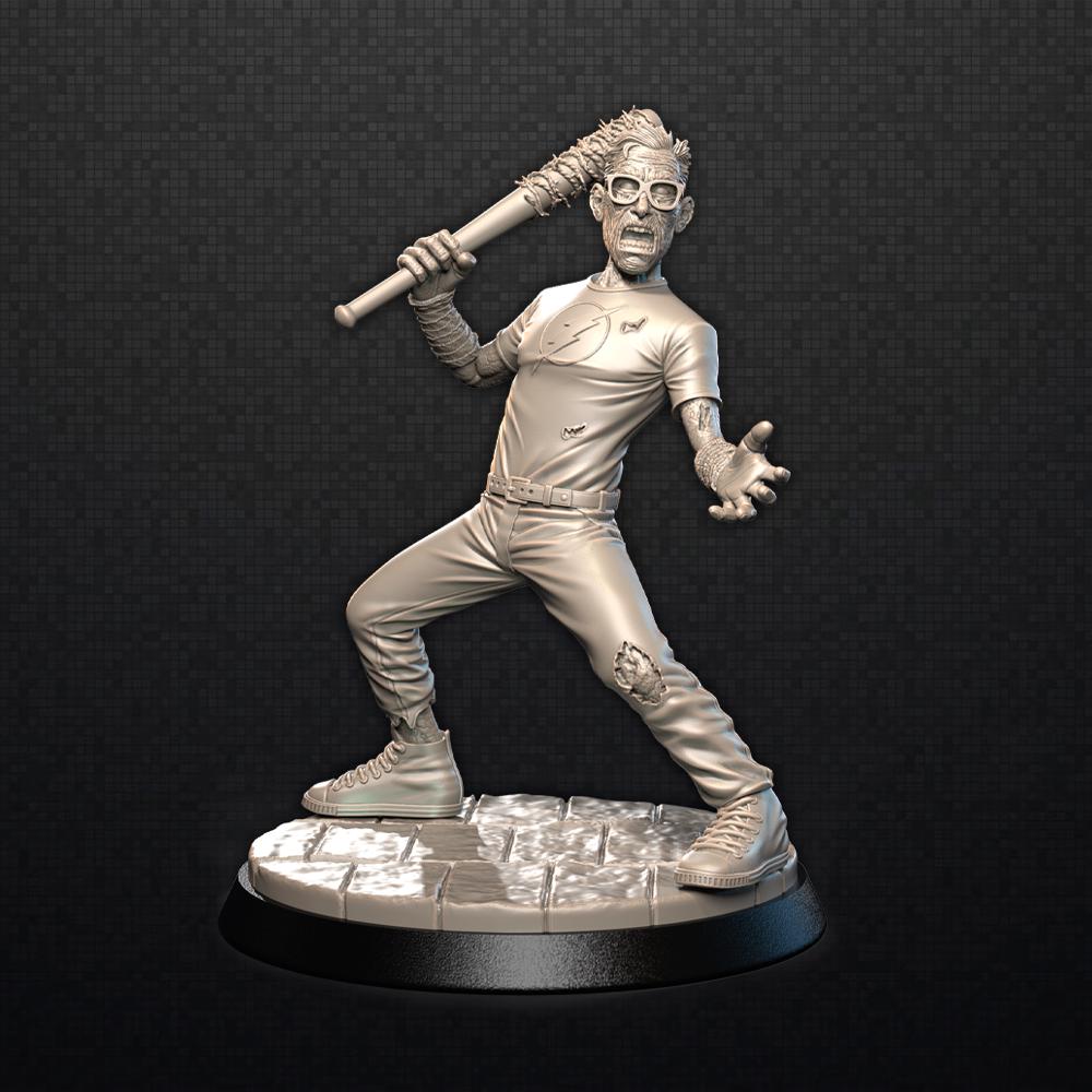 Speed Geekster Zombie Miniature: 3D Printed Resin Minis for Tabletop Games