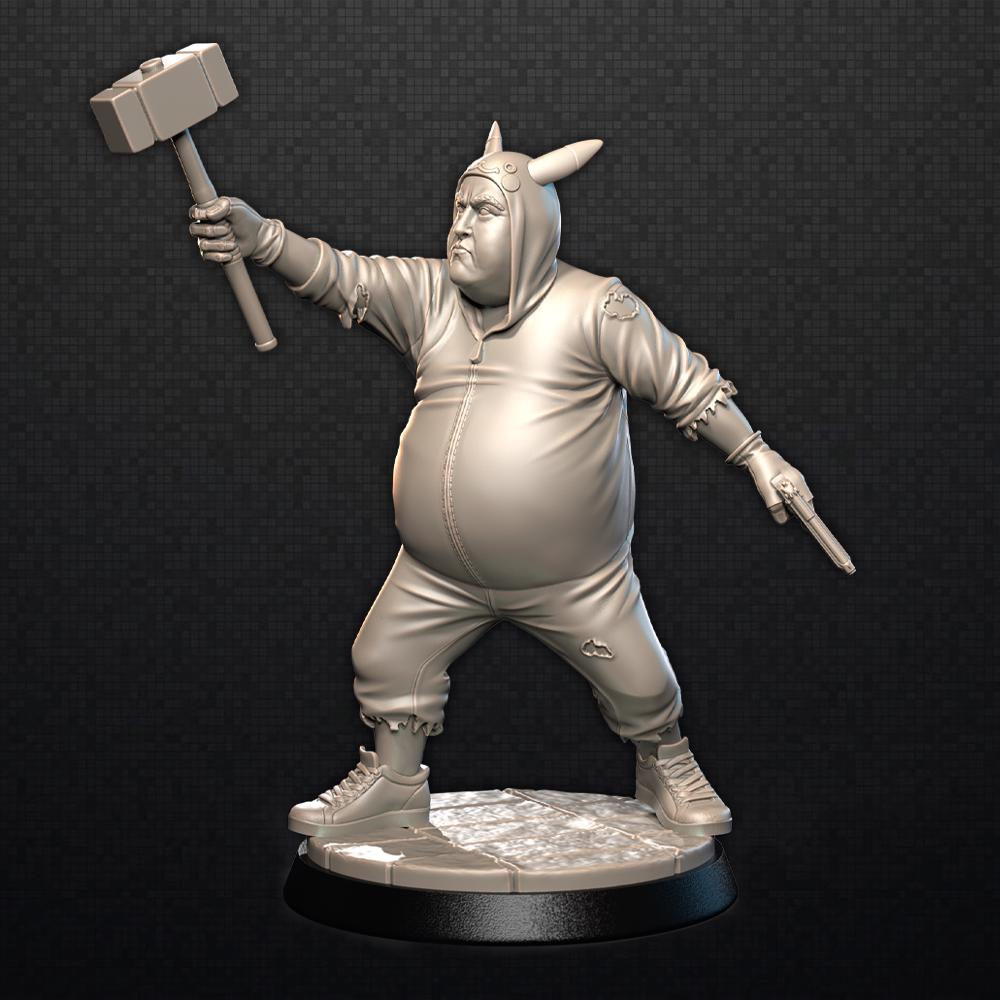 Pikabulk Zombie Miniature: 3D Printed Resin Minis for Tabletop Games