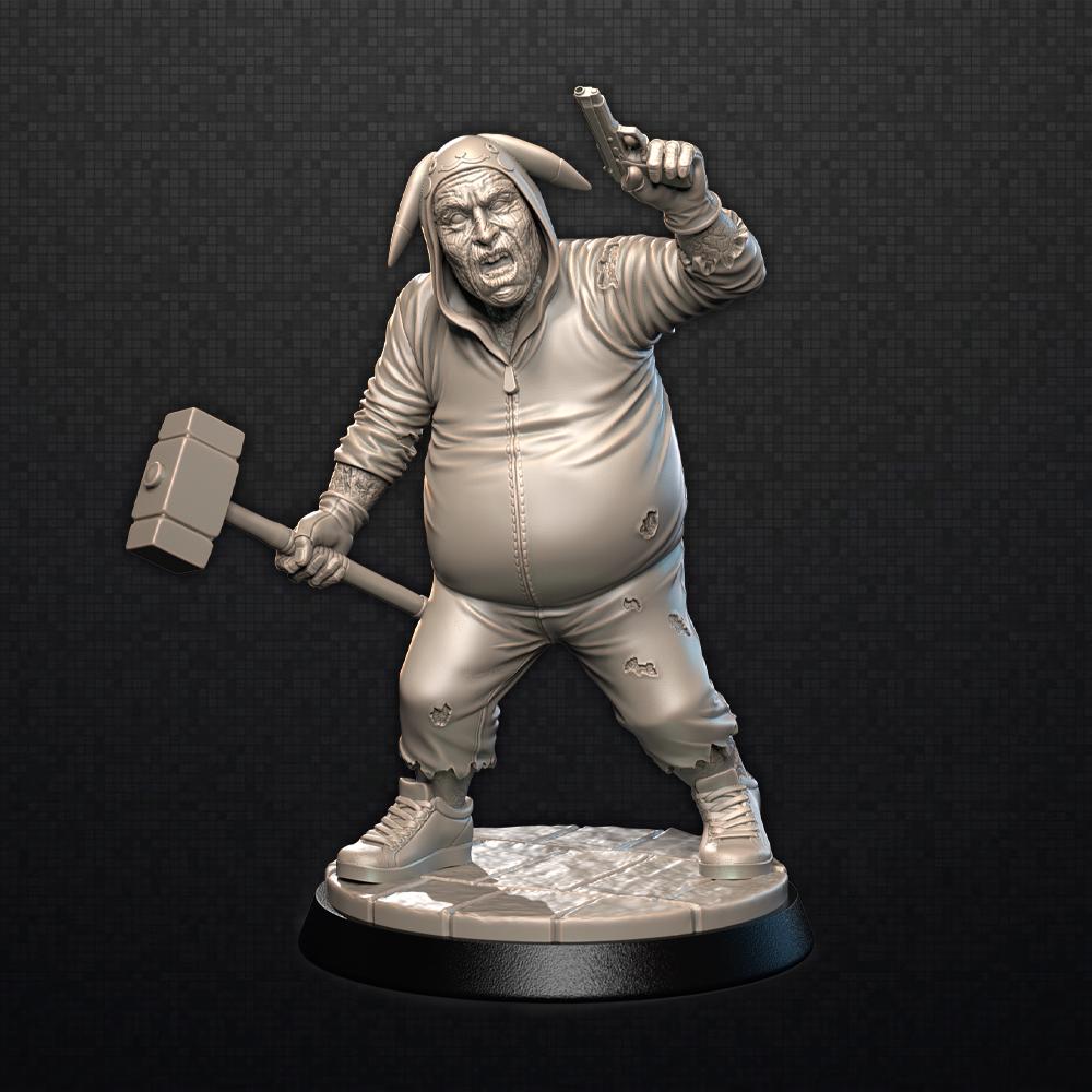 Pikabulk Zombie Miniature: 3D Printed Resin Minis for Tabletop Games
