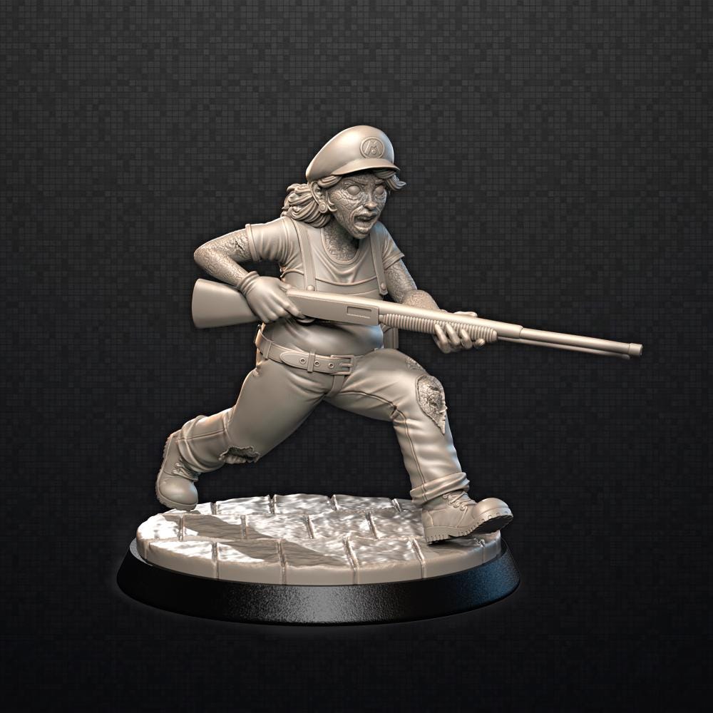 The Pipeslayer Zombie Miniature: 3D Printed Resin Minis for Tabletop Games
