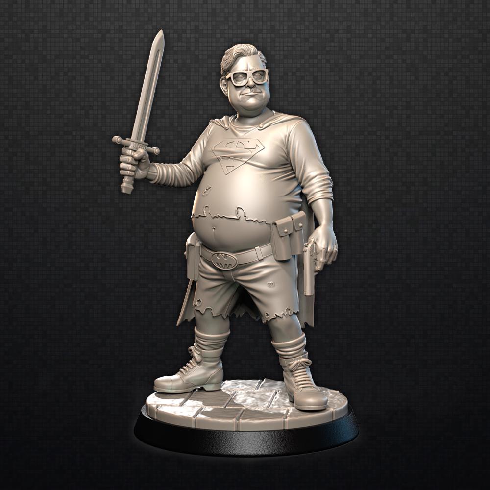 Superbelly Zombie Miniature: 3D Printed Resin Minis for Tabletop Games