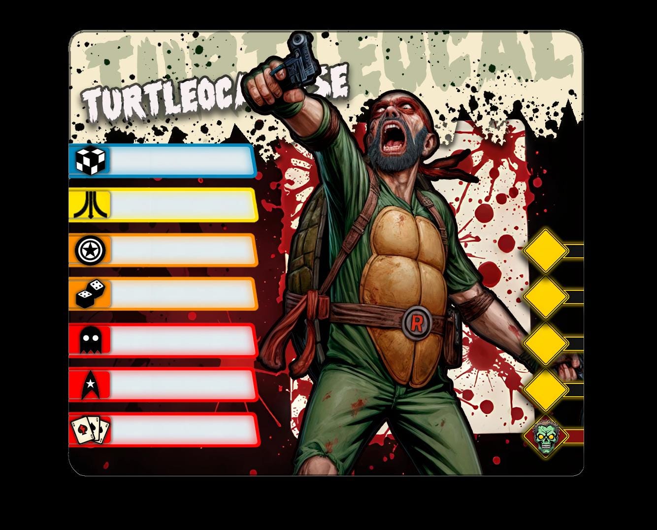 Turtleocalypse Zombie Miniature: 3D Printed Resin Minis for Tabletop Games