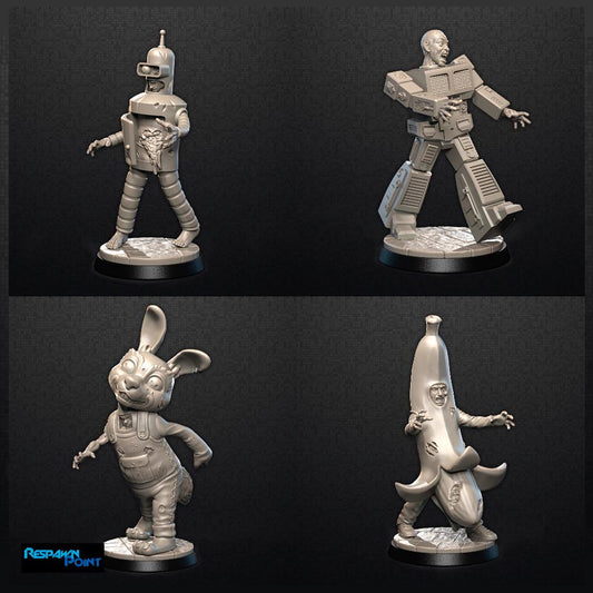 Cosplay Zombies - Zombie-Con: The Walking Nerds - Tabletop Miniatures for Zombicide and Horror Games - High Quality 3D Printed Resin Minis