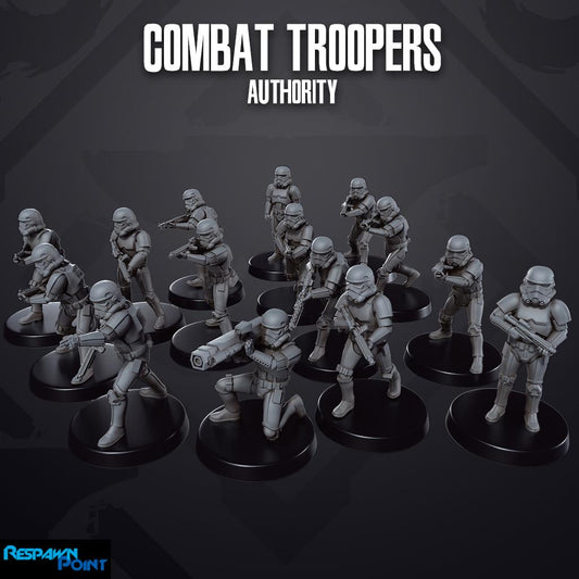 Authority Combat Troopers - SkullForge Studios -  Tabletop Miniatures for Sci-Fi Galactic Battles - High Quality 3D Printed Minis
