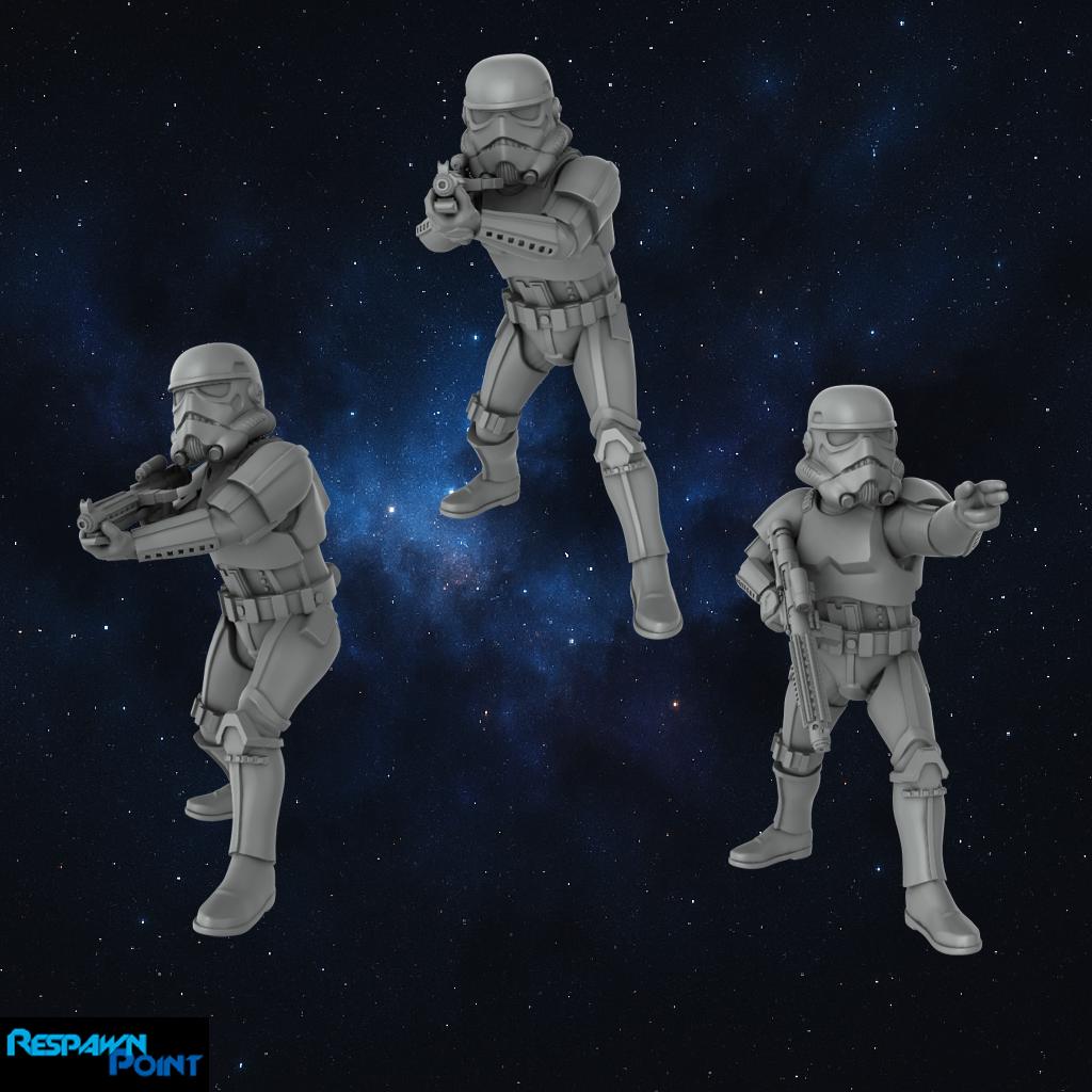 Authority Combat Troopers - SkullForge Studios -  Tabletop Miniatures for Sci-Fi Galactic Battles - High Quality 3D Printed Minis