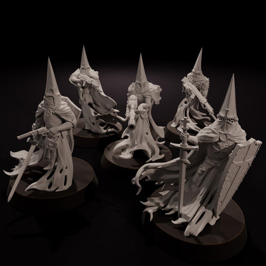 Pilgrims - Wraith Pilgrims - Tabletop Miniatures ideal for Trench Crusade - High Quality Unpainted 3D Printed Minis