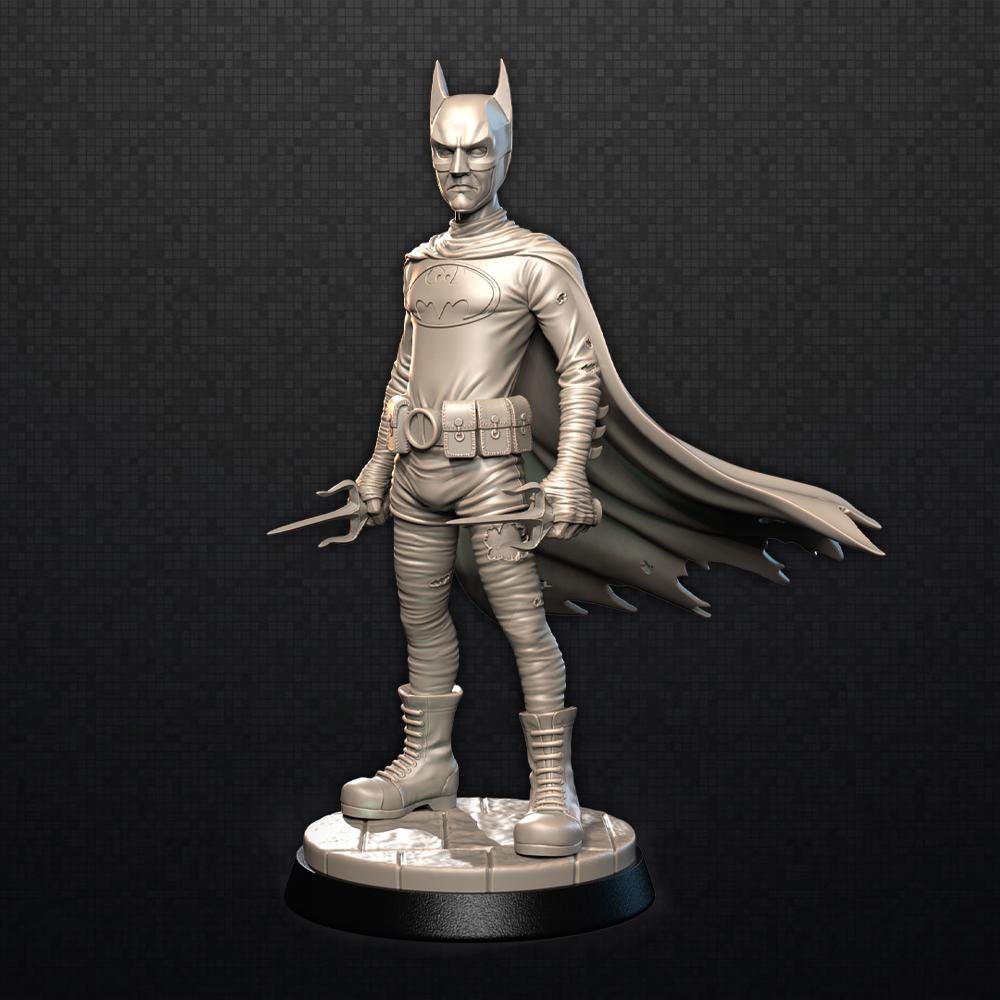 Necrobat Zombie Miniature: 3D Printed Resin Minis for Tabletop Games