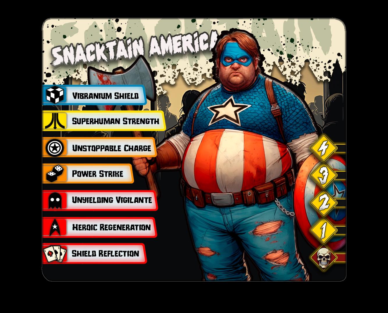 Snacktain America Zombie Miniature: 3D Printed Resin Minis for Tabletop Games