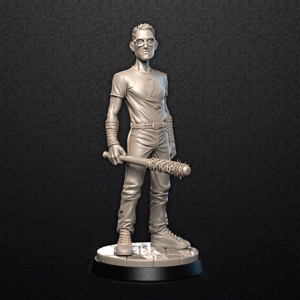 Speed Geekster Zombie Miniature: 3D Printed Resin Minis for Tabletop Games
