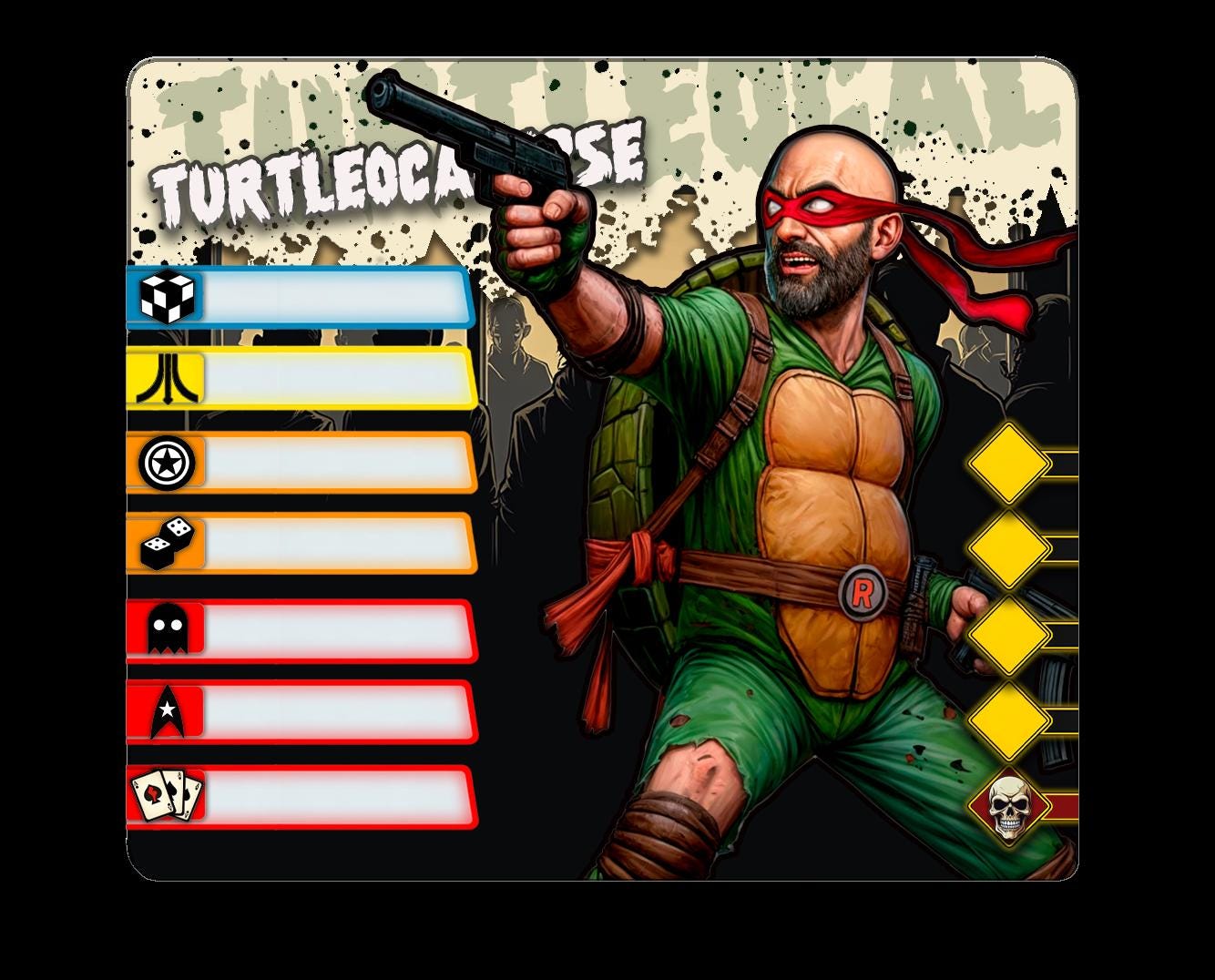 Turtleocalypse Zombie Miniature: 3D Printed Resin Minis for Tabletop Games