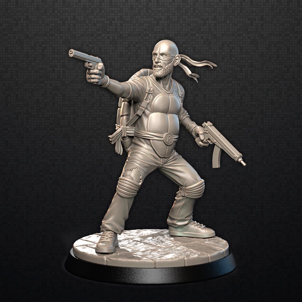 Turtleocalypse Zombie Miniature: 3D Printed Resin Minis for Tabletop Games